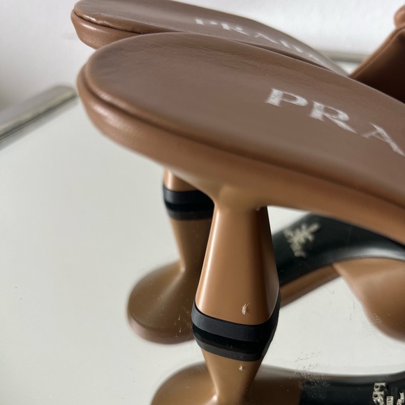 New Prada Soft 65mm nappa leather mules 37 $1,150 - Picture 9 of 9